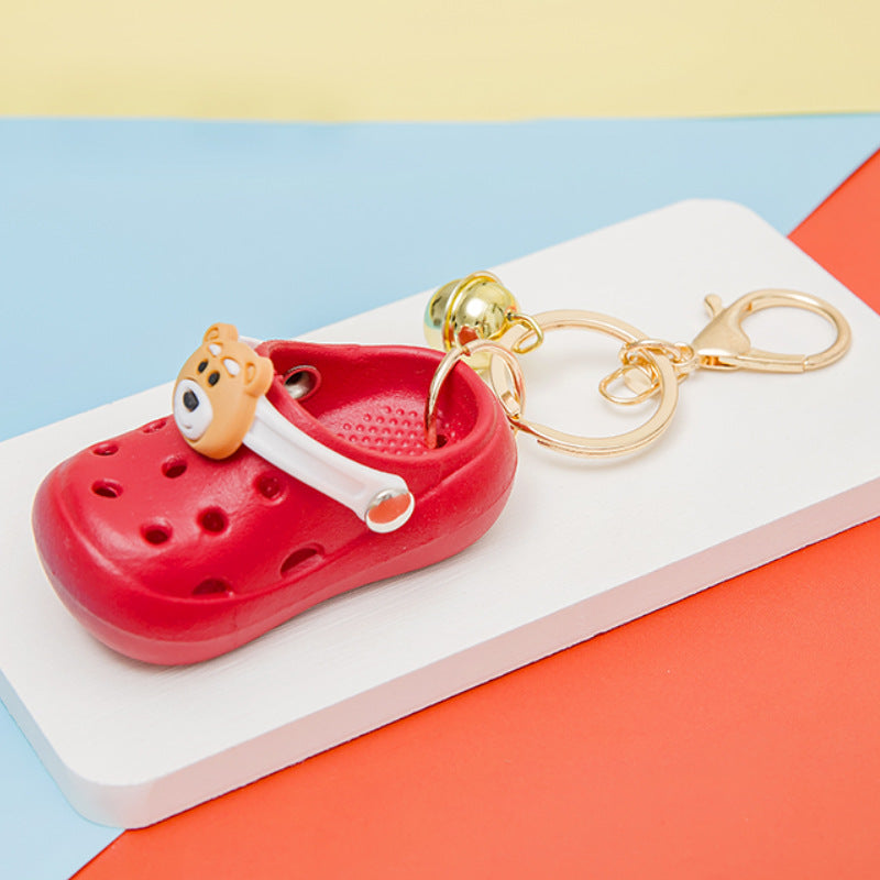 Wholesale Creative cute mini hole shoes keychain